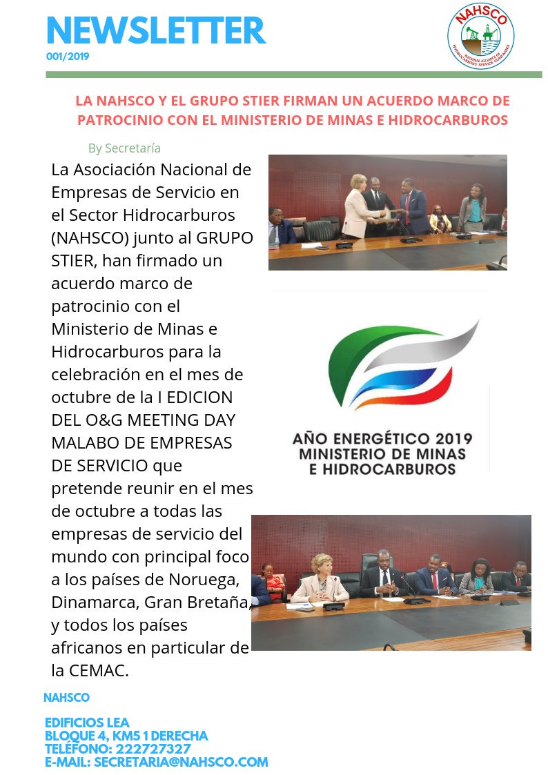La <a href="/ANAVGE_ge/">ANAVGE</a> participará en el mes de octubre a la I EDICION DEL O&amp;G MEETING DAY MALABO de EMPRESAS de SERVICIO. <a href="/GanetLopato/">Teodoro Ganet Lopato</a> <a href="/GabrielObiang/">Gabriel Mbaga Obiang Lima</a> <a href="/OficialCeiba/">Ceiba Oficial</a> <a href="/Ruta47/">RUTA 47</a> <a href="/guineaturismo/">Guinea Turismo</a> <a href="/GuineaMarket/">GUINEAMarket</a> <a href="/guinealia/">GUINEALIA.COM</a> <a href="/egmmh/">MHDM</a> @EnergyYear
