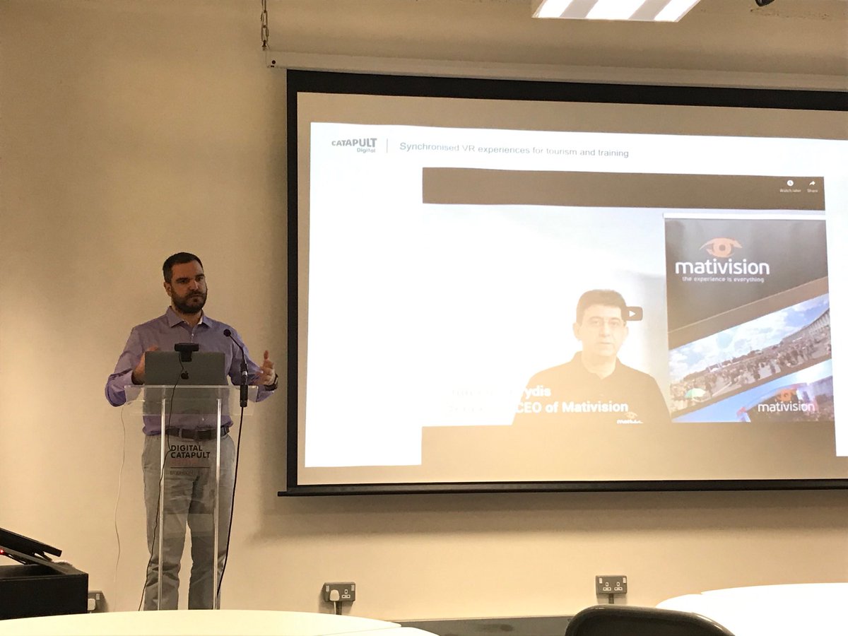 DritanKaleshi's tweet photo. ⁦@dinos_kats⁩ speaking about potential #5G use cases in Brighton at the ⁦@DigiCatapult⁩ #5G_Brighton #Testbed #Acceleration #Programme ⁦@SamanthaHarland⁩ ⁦@WiredSussex⁩ @fariborz_e ⁦@gkounisdimitris⁩ https://t.co/XGSYSp6n2s