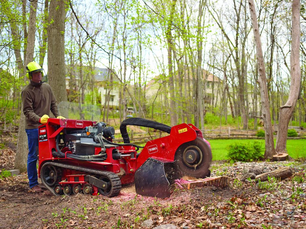 TheToroCompany's tweet photo. Spring is a popular time for stump removal. STX stump grinders are the perfect tool. They’re simple to use, super durable and hydraulically driven (no belts to adjust!). Check them out here >> https://t.co/spYHGoYewT #ToroSWS https://t.co/p5wd3BjxDA