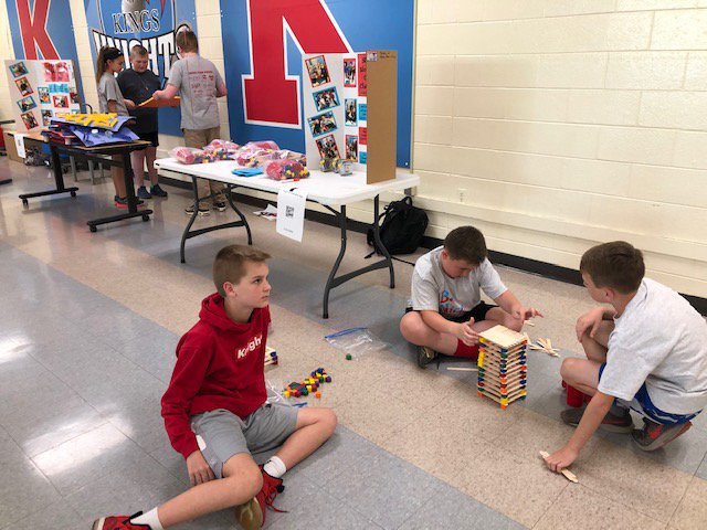 MrsWagnerM3's tweet photo. Great job and thank you to my 6th grade @CISKnights student volunteers for Knight of Innovation! The Geodesic Domes, Amazing Mazes, and Engineering/Building Challenge were awesome! @Kings_Schools #RelateCreateInnovate #Kingsstrong #MyOhioClassroom https://t.co/lPC3Y2kPt9