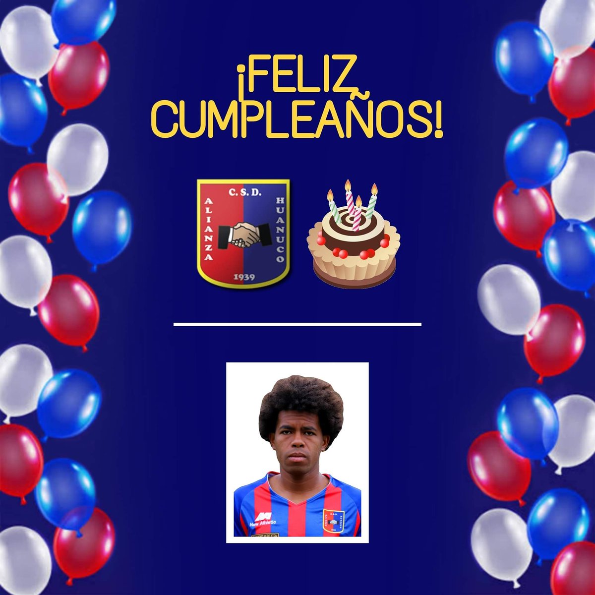 SentimientoUDH's tweet photo. Feliz Día a @1517Julio, volante ofensivo, entró a la historia del club ya que fue autor de un golazo, siendo este el primero del 2019. ¡Que vengan muchos más! Un saludo fraterno de la Familia Azulgrana. ¡Éxitos! 🔴🔵⚽ https://t.co/AufQtFQ7Iu