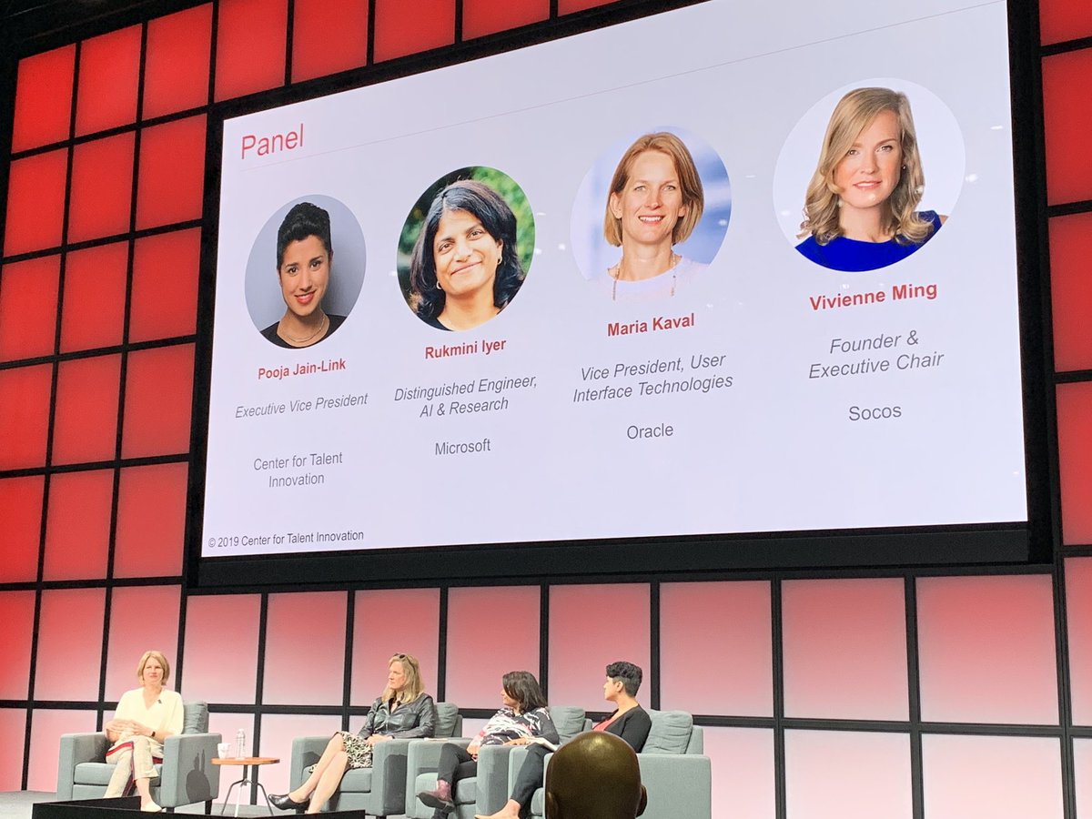 LulitBezu's tweet photo. Confidence, boldness, peer networks, sponsoring others, authenticity, and building personal brands are all keys to succeed as a woman in STEM #GoForIt @OracleWomenLead #WWinSTEM https://t.co/QzWGmrNzcu