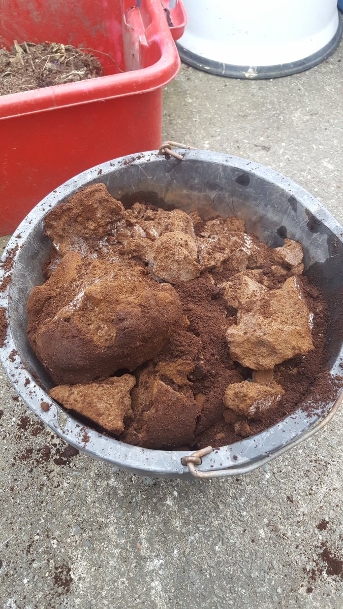 A big thankyou to the @mertynabbot for this bucketfull of used coffe grounds so i can use for the garden happydays #GardenersWorld #Llangefni #CoffeeHut #choclatefudgecake #coffe #recycling