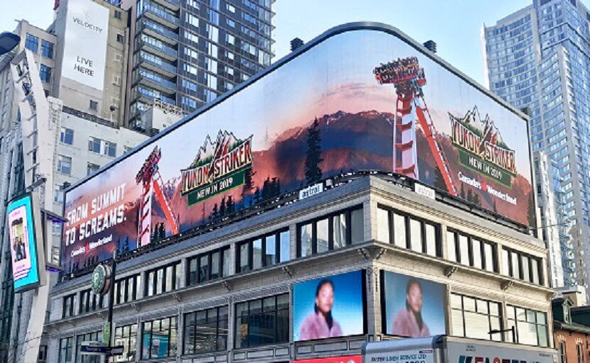 #YukonStriker has arrived at Yonge-Dundas Square. I’m thinking this will capture a few looks! #digitalsignage