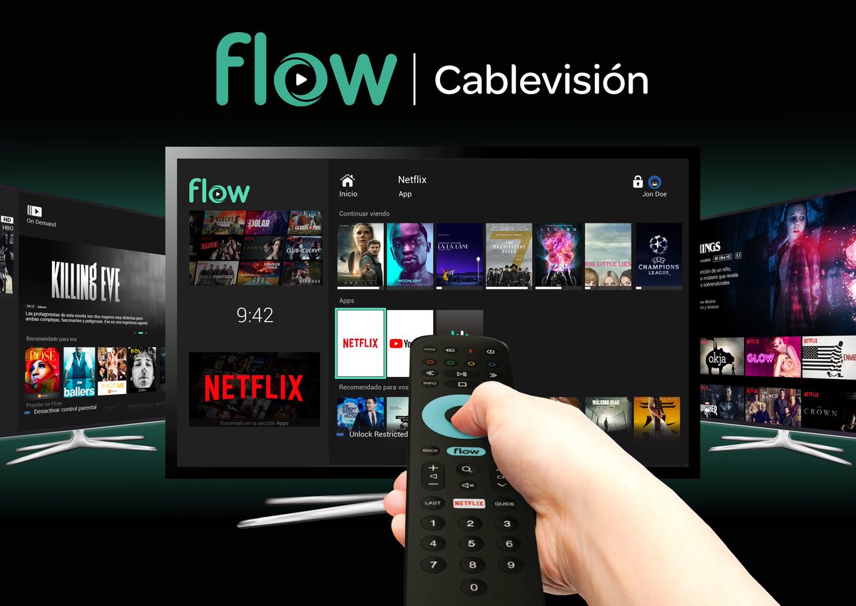 A partir del 18/4 Cablevisión Flow agrega <a href="/NetflixLAT/">Netflix Latinoamérica</a> de manera directa en el deco! #ChauChromecast!