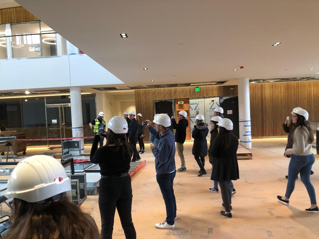 MSUBroadCollege's tweet photo. In March, we announced an opportunity to win to be one of the first students to see inside the Minskoff Pavilion. The selected winners went on a tour of the space. It has an array of special spaces and is designed to build a greater sense of community. #BuildBroad https://t.co/F1GYHwrlGe