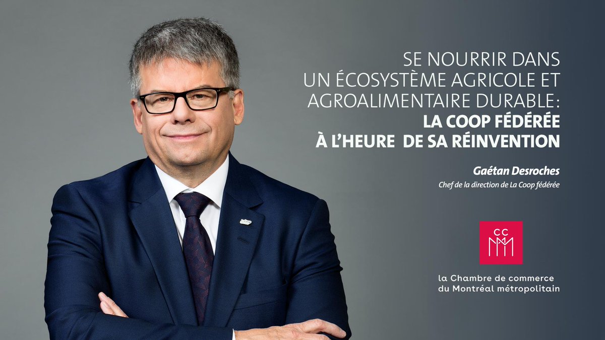 Est-ce qu'une agriculture plus durable, permettant de répondre aux besoins alimentaires de la planète est possible au 21e siècle ? La Coop fédérée croit que oui, et c'est ce que son chef de la direction, Gaétan Desroches, expliquera demain devant la <a href="/chambremontreal/">Chambre de commerce du Montréal métropolitain</a>.