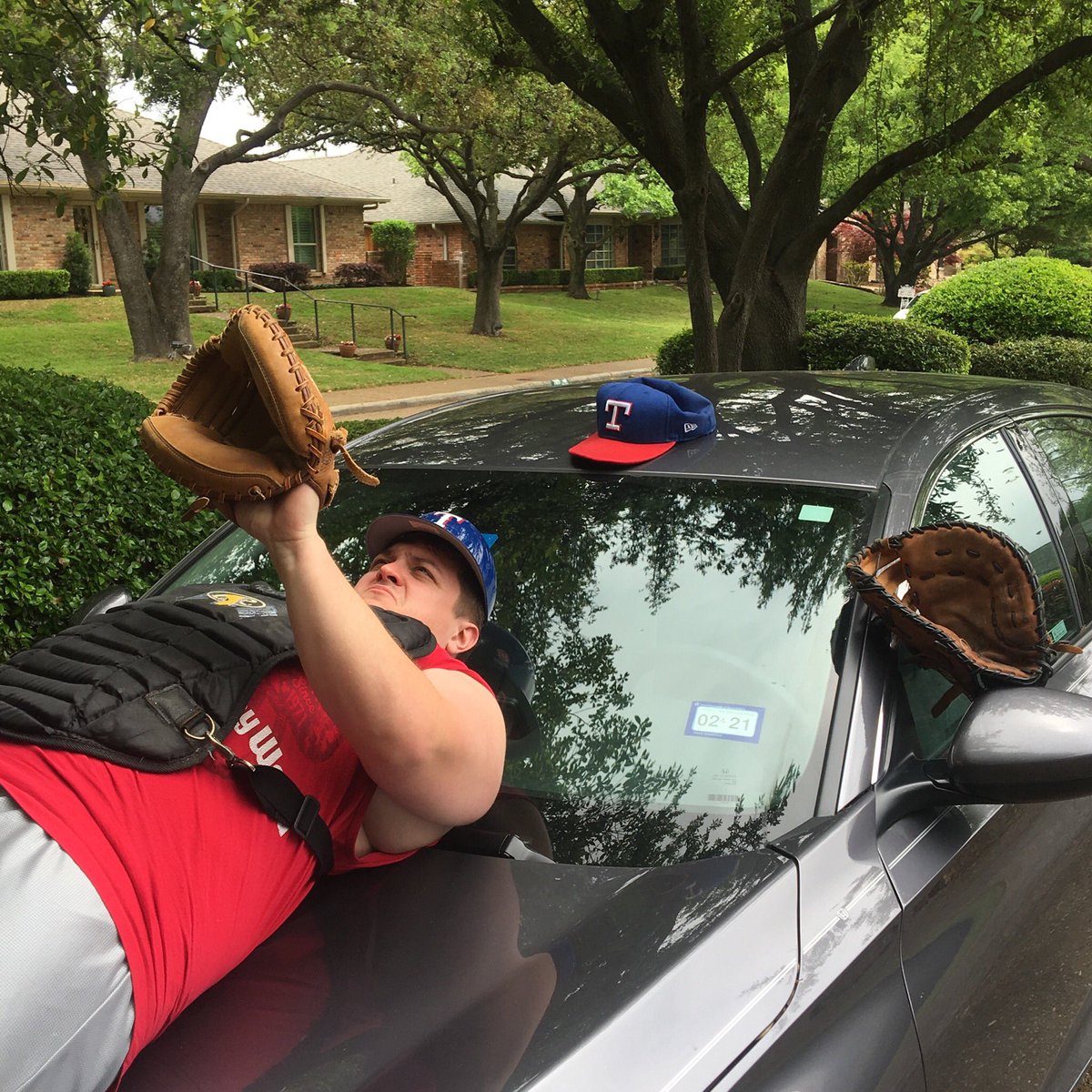When there’s baseball-sized hail and you park outside. #BadMotherNature