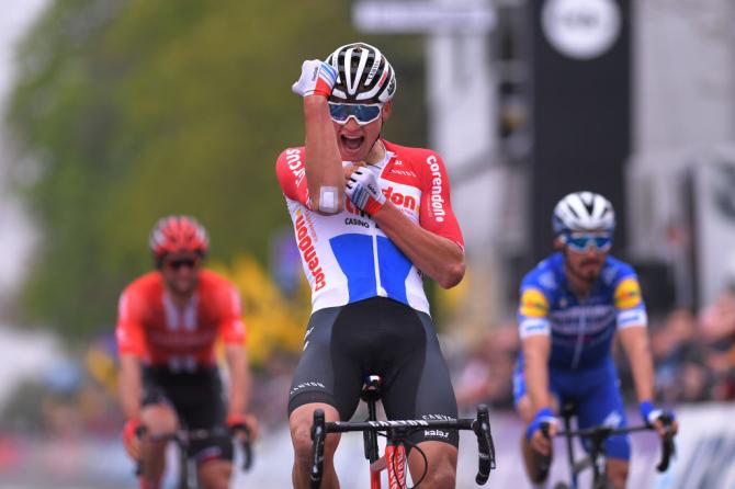 twocGAME's tweet image. Mathieu van der Poel (Ned) Corendon-Circus wins De Brabantse pijl relegating top World Tour riders Alaphilippe and Wellens to 2nd and 3rd. The young Dutchman is still only finding his feet in pro racing. Are we seeing the rise of the next Eddy Merckx?
