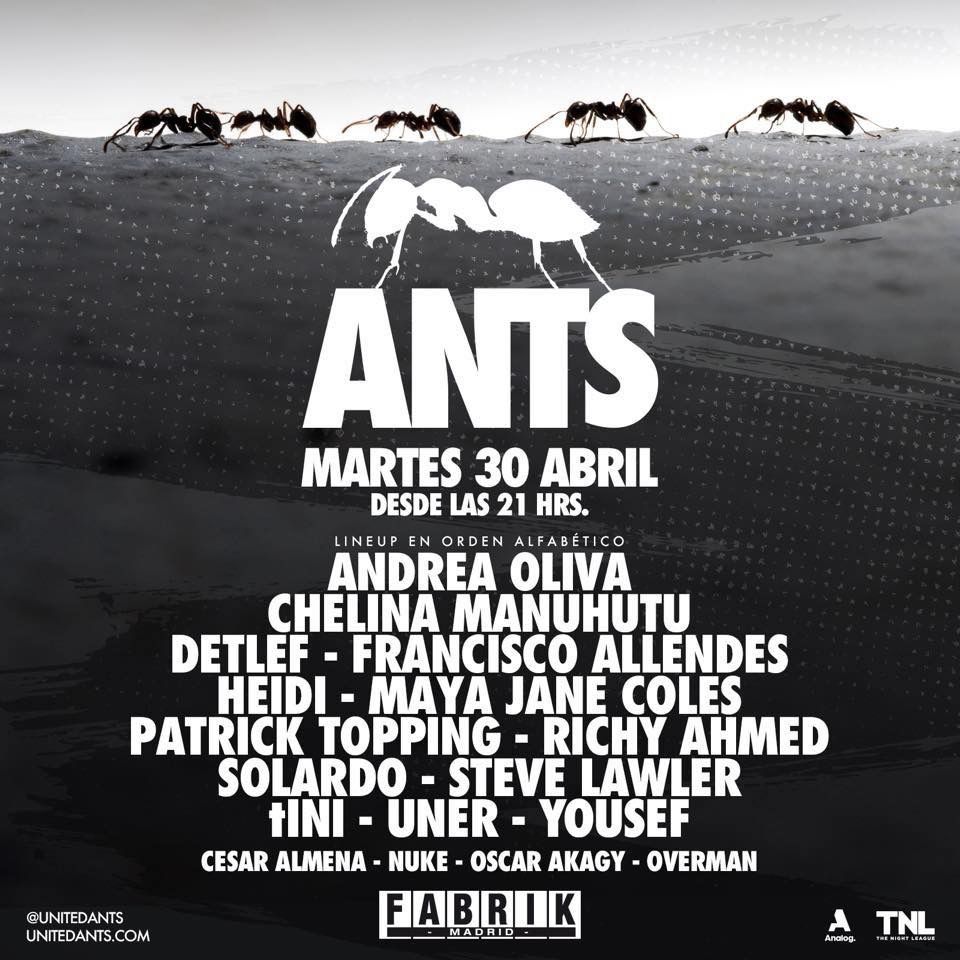 fabrikdiscoteca's tweet photo. “RT” &amp; ven gratis a Ants el 30 de abril 🐜 #sorteo

Consigue tu reservado y disfruta de la experiencia Vip en nuestra sala y alójate en nuestro hotel desde 100€/noche. Más información en el 902930322 https://t.co/TysHKCddWh