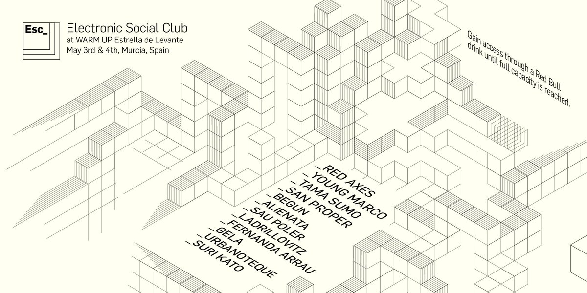 Electrónica y house toman forma dentro de Esc_.
La vía de escape pensada para disfrutar de la música de artistas de la talla de Red Axes, Tama Sumo, Young Marco, San Proper, ¡y más!

🔘 Ubicado en el interior de La Fica, con tu abono o entrada de día: warmupfestival.es/abonos/