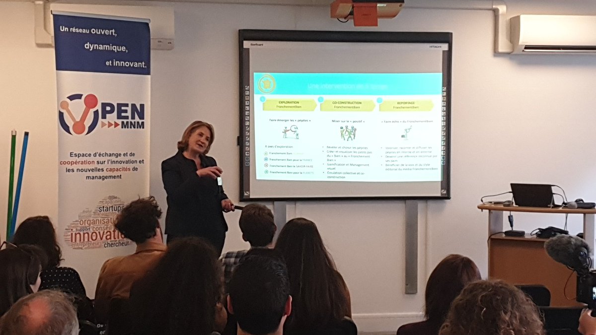 Place aux pitchs des startups, avec le témoignage de <a href="/FranchementBien/">FranchementBien</a> pour vous accompagner à passer du bien au franchement bien ! #RSE <a href="/MURIELMO/">Muriel Monomakhoff🔵</a>