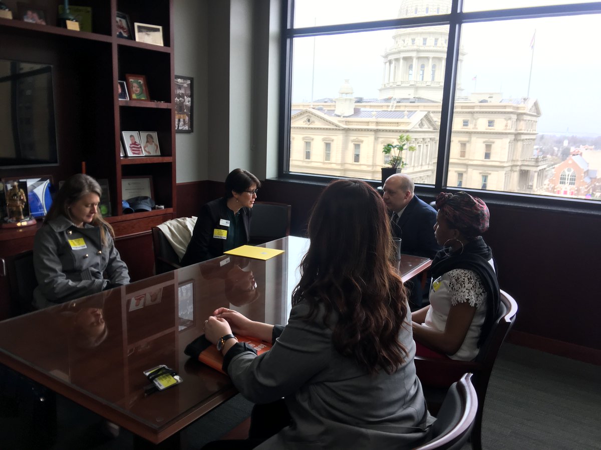 MICollegeAccess's tweet photo. Thank you State Senator @CurtisHertelJr for joining us today at our College Access Advocacy Day. #MCANAdvocates #collegeis https://t.co/E1ql3hNjEN