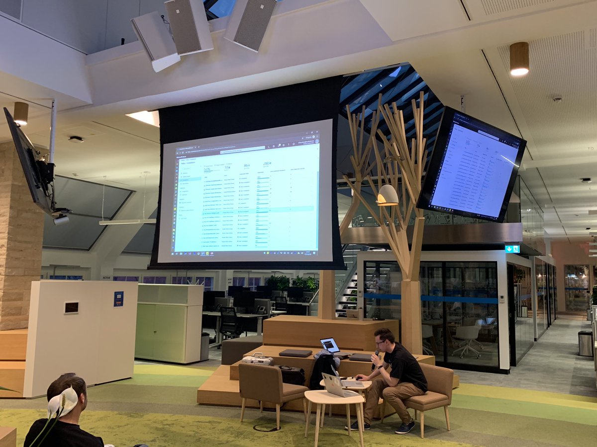 ...Claas Tews &amp; Björn Petersen in action showing live demo of Azure Compliance and Policies <a href="/azuremuc/">Azure Meetup Munich</a> <a href="/LinkedIn/">LinkedIn</a> #Office #Munich#