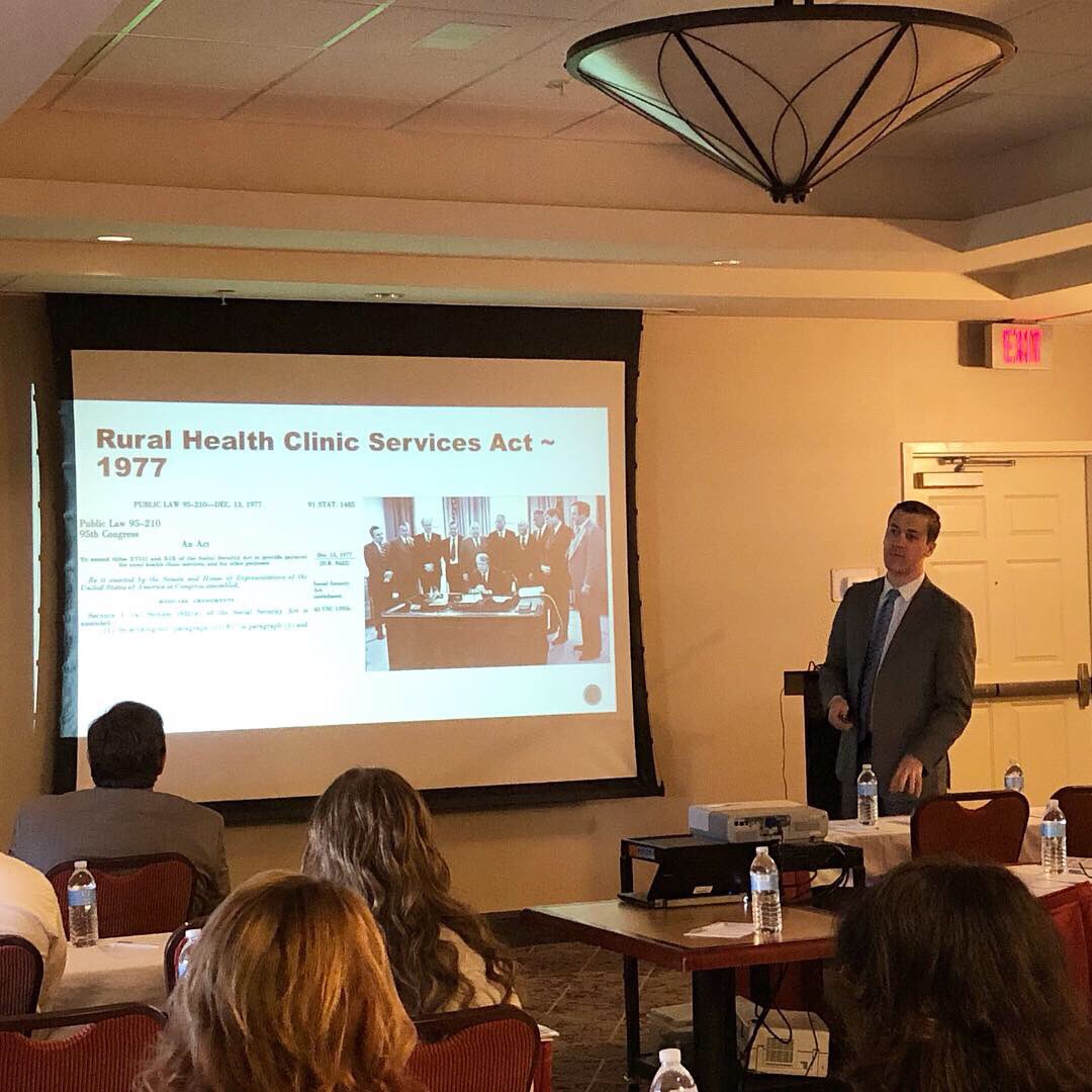 VaRuralHealth's tweet photo. Nathan Baugh, National Association of Rural Health Clinics, giving our keynote presentation to our largest turnout ever during The Virginia Rural Health Clinic Coalition Spring Summit! @ruralhealth #NRHA #VRHA #RuralHealthClinics https://t.co/343u9r5dgk