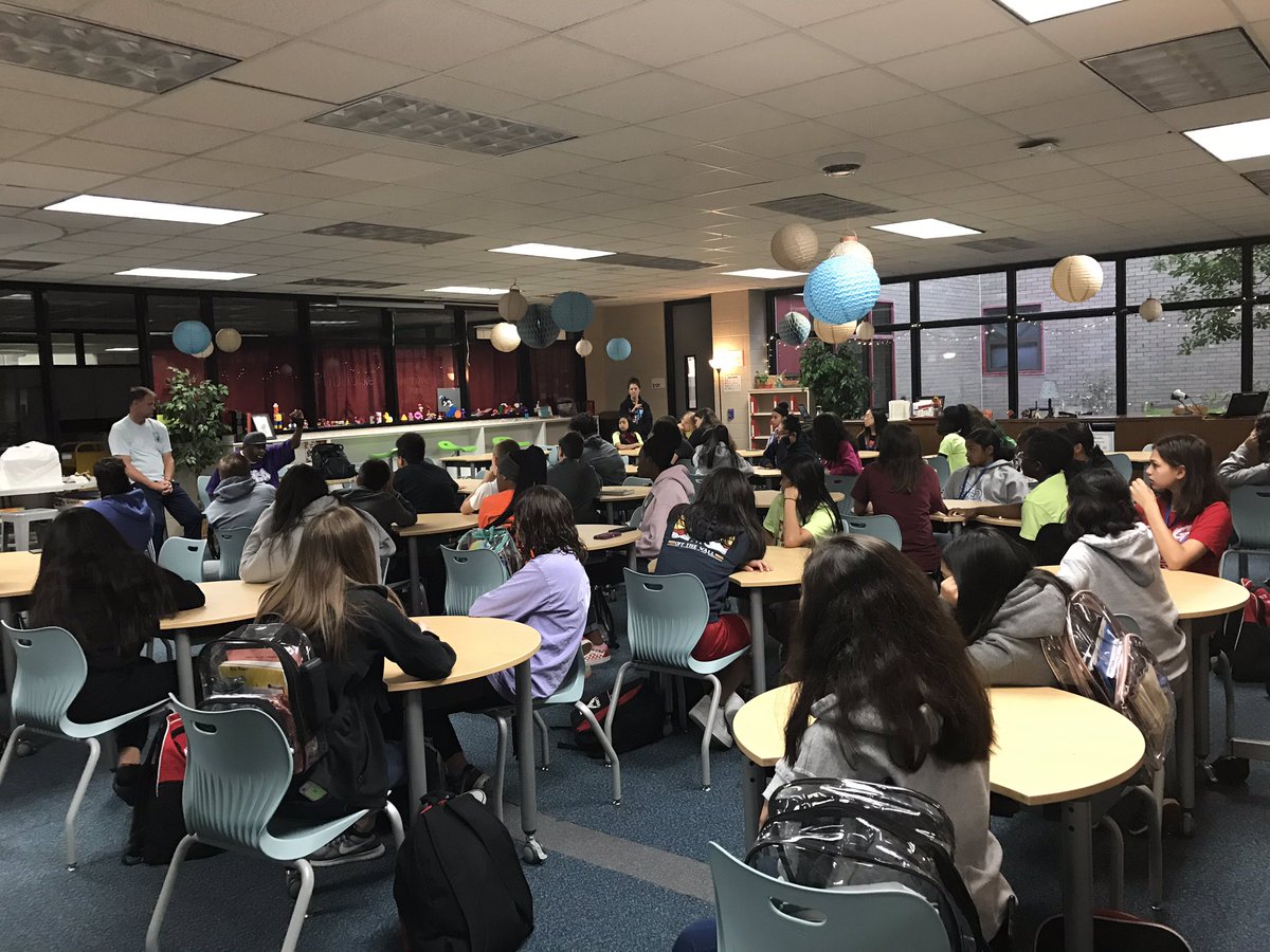 AuthorKHubbard's tweet photo. We had 40 student athletes show up today for our FCA meeting and I am so proud and excited for them! Thanks Coach Smith, Nurse James, Mrs. Canada and @LabayMS for allowing our students to grow academically and spiritually! We have one of the biggest huddles in the district. https://t.co/2pRji8Os2G