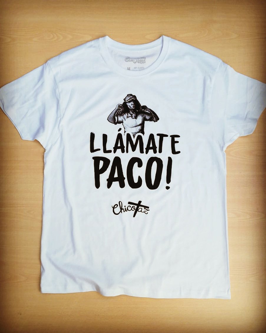 Lo has dicho esta semana Y LO SABES 😏 

✌️ Camiseta "LLÁMATE PACO" especial <a href="/Chicotaz1/">Chicotaz</a>, a la venta en web (envío a domicilio/recogida en tienda)

➡️ comprarcamisetas.es/producto/llama…