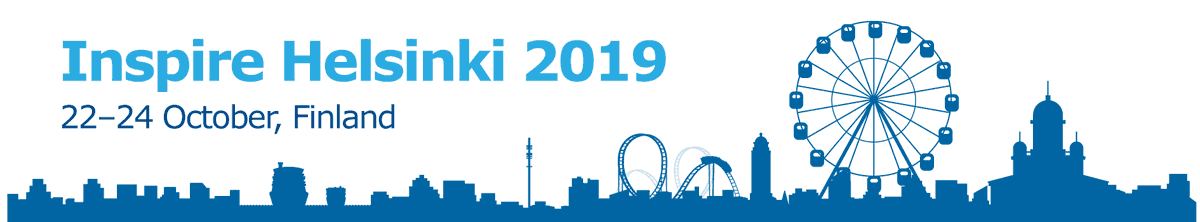 Save the date! Inspire Helsinki 2019 will take place on October 22-24 - Join us in Helsinki for 3 days packed with data challenges, hands-on workshops and keynote presentations to showcase the impact of new technology and data: inspire-helsinki-2019.fi