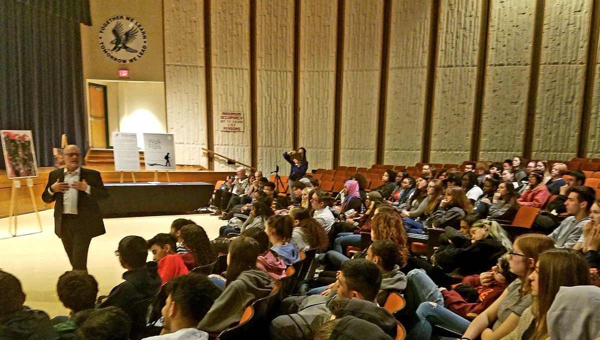 HHSBluehawks's tweet photo. Dr. Suttmeier introducing Assembly member Didi Barrett, #NY106, at our #WalkWithFrank assembly on PTSD amongst our military.
@RSnewsroom @dinerdialogues https://t.co/3796BdZXUQ