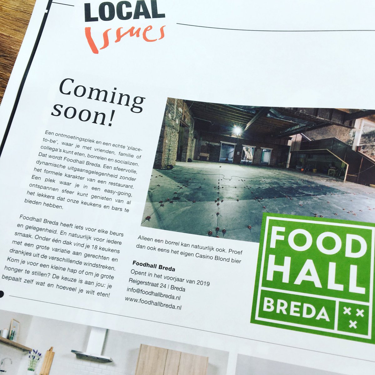 Issue Magazine (@issuemagazine) on Twitter photo In afgelopen <a href="/issuemagazine/">Issue Magazine</a> was het nog een aankondiging, maar komende vrijdag is het echt zo ver!
De opening van de <a href="/FoodhallB/">FoodhallBreda</a> . Ga jij kijken en proeven?
Lees meer via link in bio pag 8
#food #drinks #breda #wineanddine #comingsoon #hetgrootsteniettemissenmagazine #hotspot In afgelopen <a href="/issuemagazine/">Issue Magazine</a> was het nog een aankondiging, maar komende vrijdag is het echt zo ver!
De opening van de <a href="/FoodhallB/">FoodhallBreda</a> . Ga jij kijken en proeven?
Lees meer via link in bio pag 8
#food #drinks #breda #wineanddine #comingsoon #hetgrootsteniettemissenmagazine #hotspot