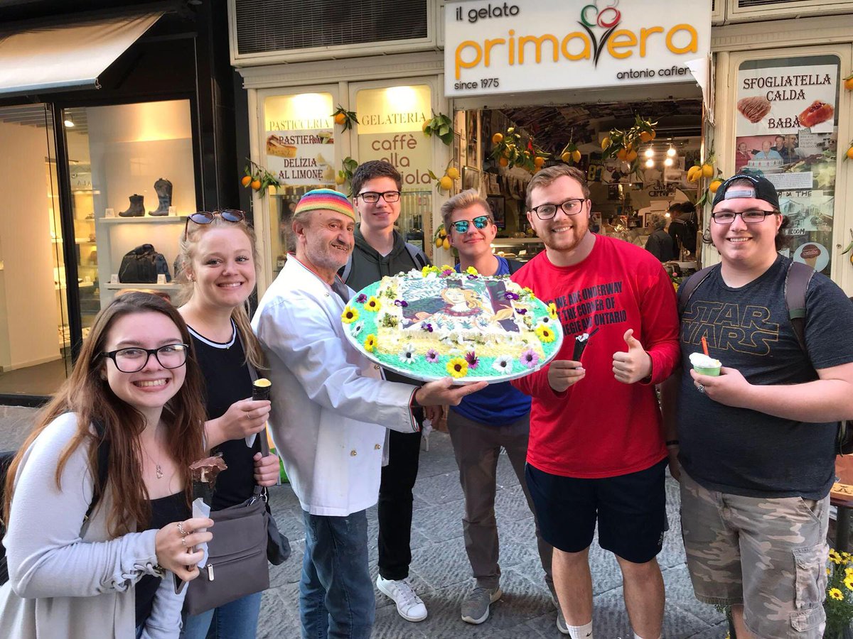 WalshGlobal's tweet photo. Morning! Have you ever tried a cake like this? @WalshUniversity students are for sure getting the first-hand experience in Rome! https://t.co/3mmZPhqs3o
