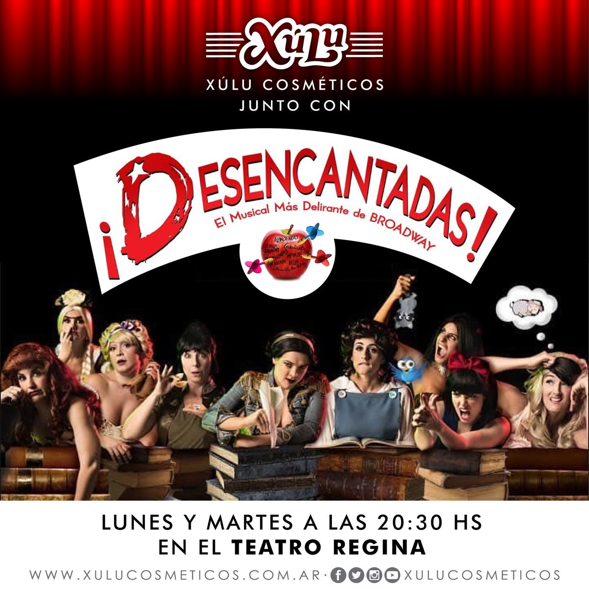 xulucosmeticos's tweet image. Acompañamos a las @DesencantadasAR en este gran éxito en el @teatroreginaok . Lunes y martes 20.30 h. ¡No te la pierdas!
#teatro #antiprincesas #xulu #xulucosmeticos #desencantadas
