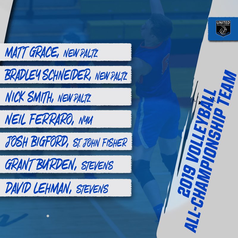 United Volleyball Conference (@theuvc) on Twitter photo The 2019 UVC All-Championship team has been announced
Congrats to all those that were recognized, including tourney MVP Nick Smith from <a href="/nphawks/">New Paltz Hawks</a> 👏
MORE: bit.ly/2KJSJ85
#UVC // #D3VB The 2019 UVC All-Championship team has been announced
Congrats to all those that were recognized, including tourney MVP Nick Smith from <a href="/nphawks/">New Paltz Hawks</a> 👏
MORE: bit.ly/2KJSJ85
#UVC // #D3VB