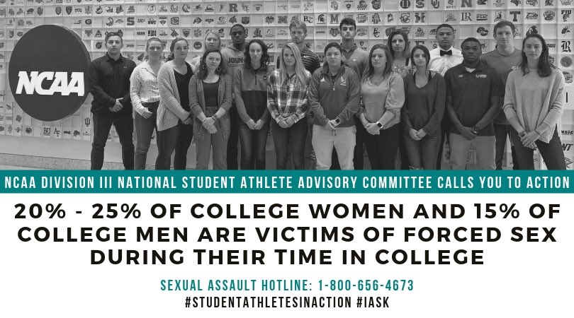 We strongly support the idea of consent and urge everyone to ask before engaging in any type of sexual activity. We ask, do you? #StudentAthletesInAction #IAsk #SAAM #whyd3