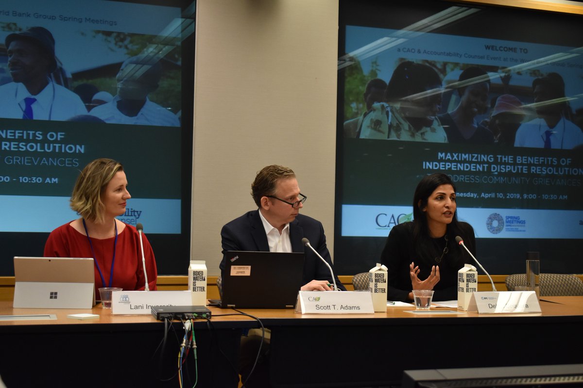 AccountCounsel's tweet photo. #WBGMeetings #SMCSO19 Recap: “We really have only begun to scratch the surface of the potential of dispute resolution as a tool in IFI investments. We need to think about scaling up & moving this upstream, and more flexibility in the process.” - Debra Sequeria, @IFC_org. https://t.co/QSBAjpJUXj
