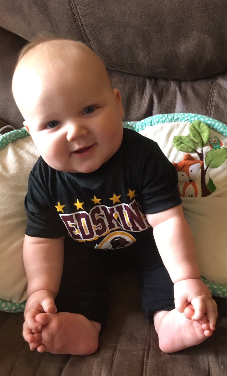 Mrs_Disheroon's tweet photo. Easton is super excited to be rocking his new @Redskins gear!! #redskins #redskinsbaby https://t.co/EnYDzjcG1g