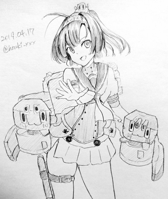 秋月(久しぶりのアナログ)
#艦これ版深夜の真剣お絵描き60分一本勝負
#艦これ版真剣お絵描き60分一本勝負_20190417 