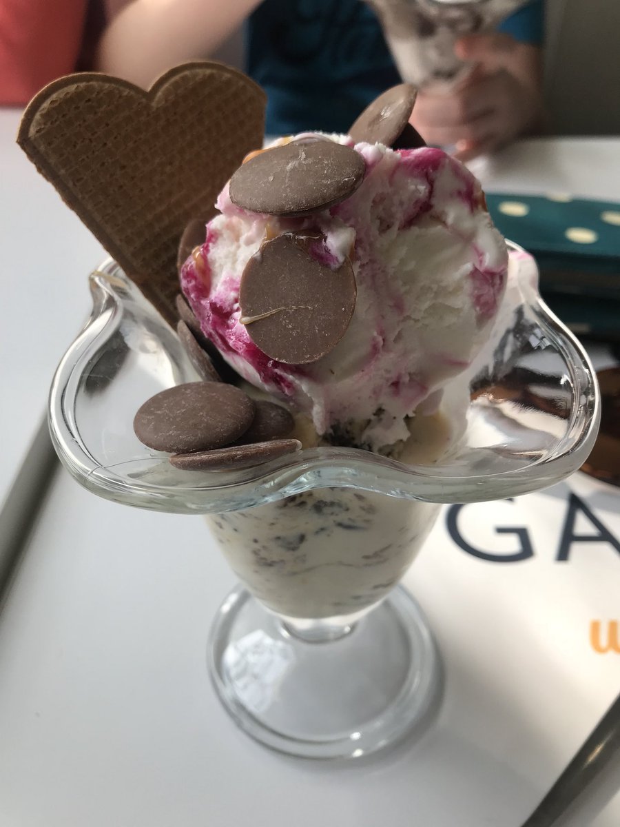 KimStuartOT's tweet photo. As I don’t drink I am celebrating with ice cream with my mum and the kids #vivacomplete #doctorate #frailty #yippeeeee https://t.co/IUrILW3Vkd