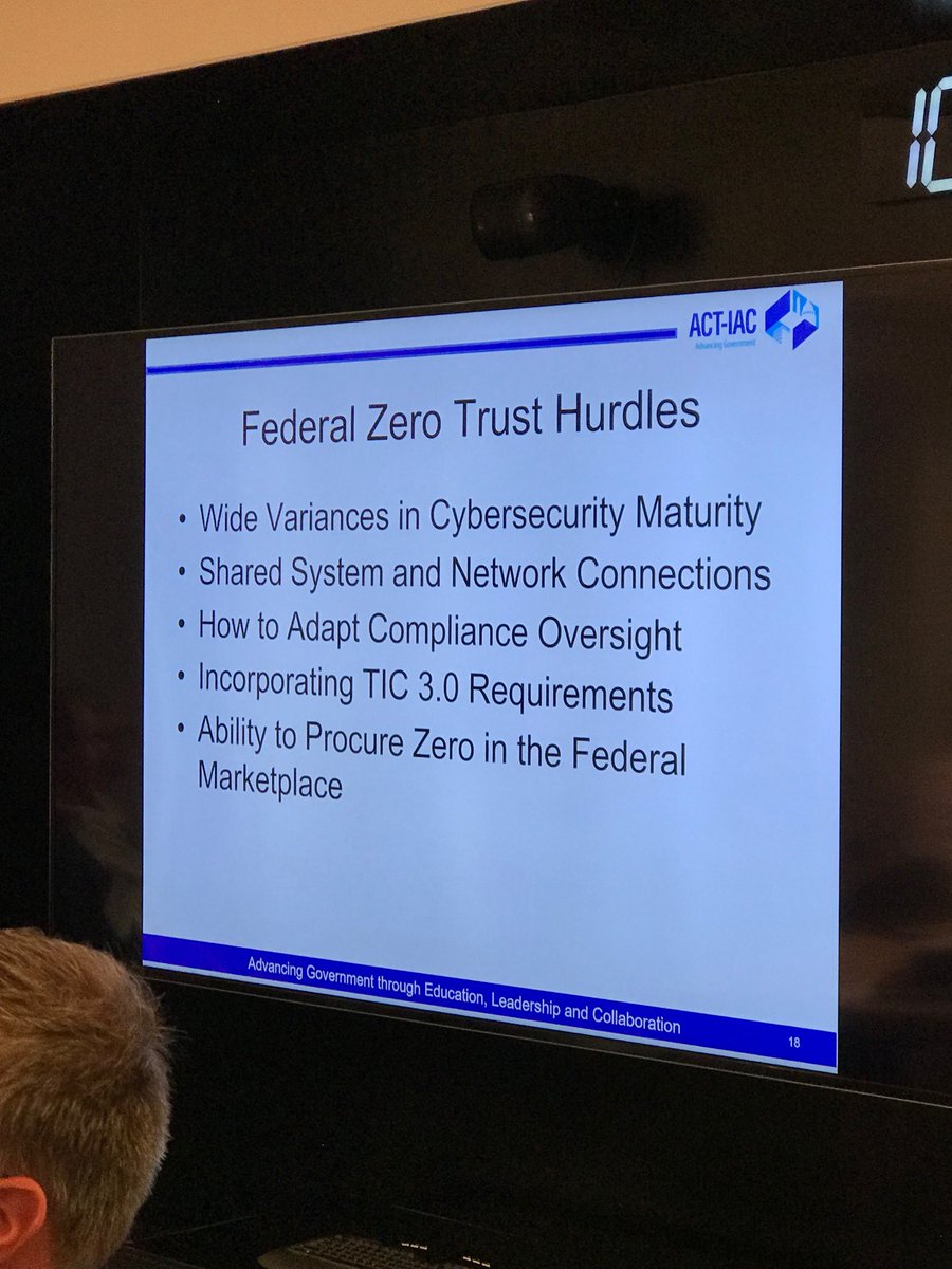 drdavemcc's tweet photo. Great discussion of Zero Trust Cybersecurity at the joint ACT-IAC Cyber and Network/Telecom COIs meeting at the Verizon Tech Center. https://t.co/gHRgUzxuEs