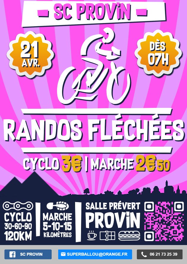 Super temps prévu ce dimanche pour les #randonnee #cyclo et #marche a #provin. Venez nombreux !!!