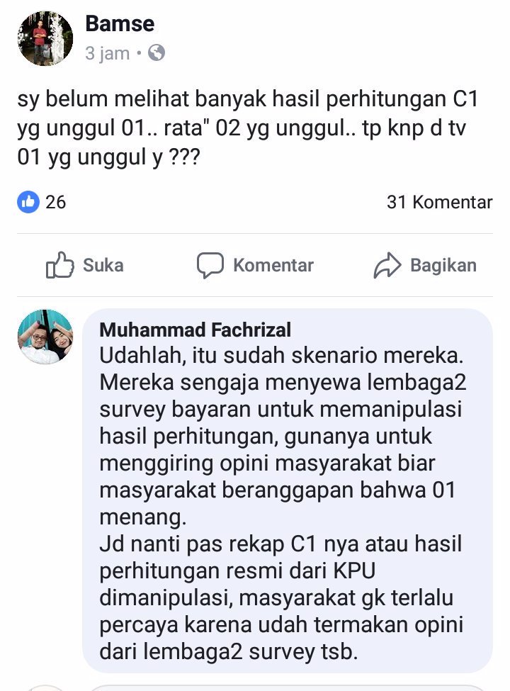 #JokoWinElection kayaknya hasil RC ga bakal ngaruh sama opini publik. Bego nya jgn disebarin ke org2 dong