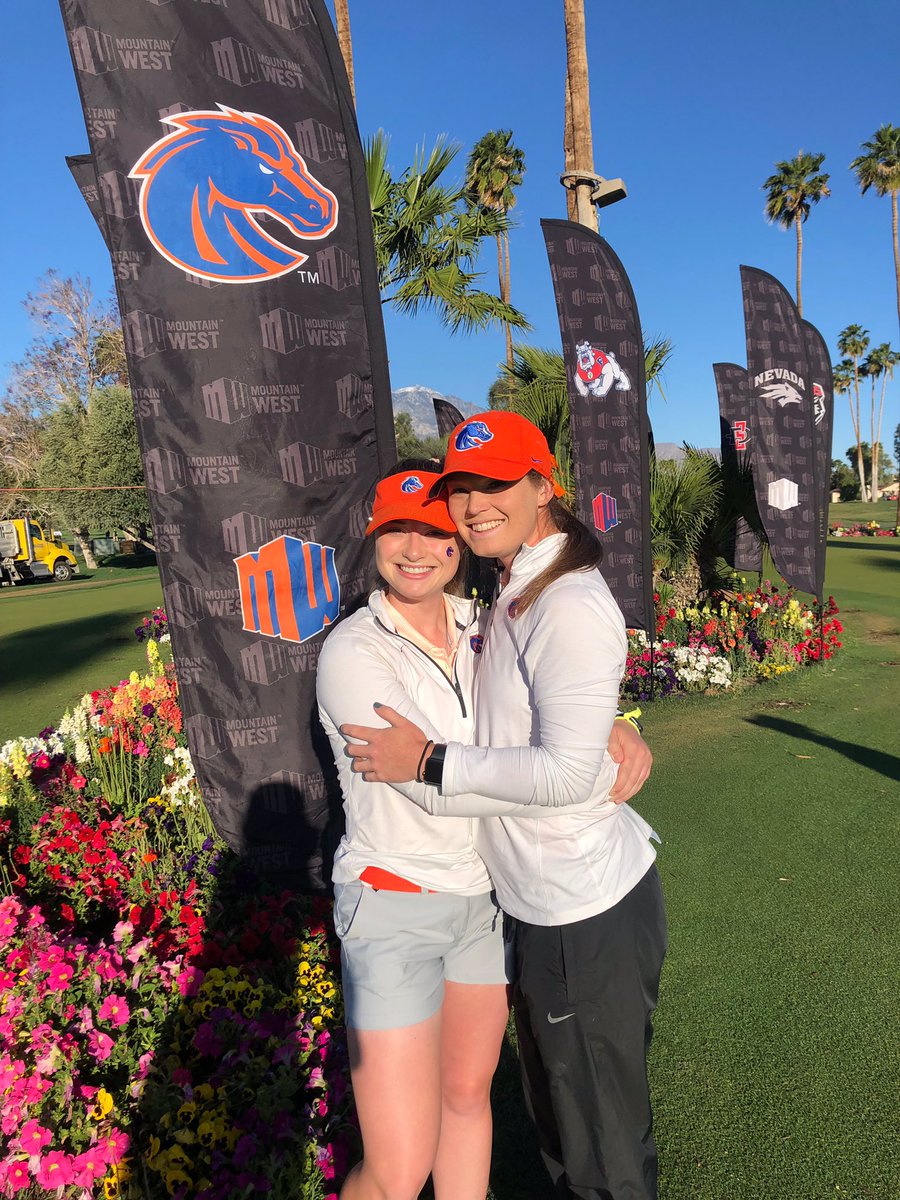 Final round of their final Mountain West Championship for seniors Kinsley Bonfilio and Tara Finigan! 💙🧡

#BleedBlue | #MWWGOLF