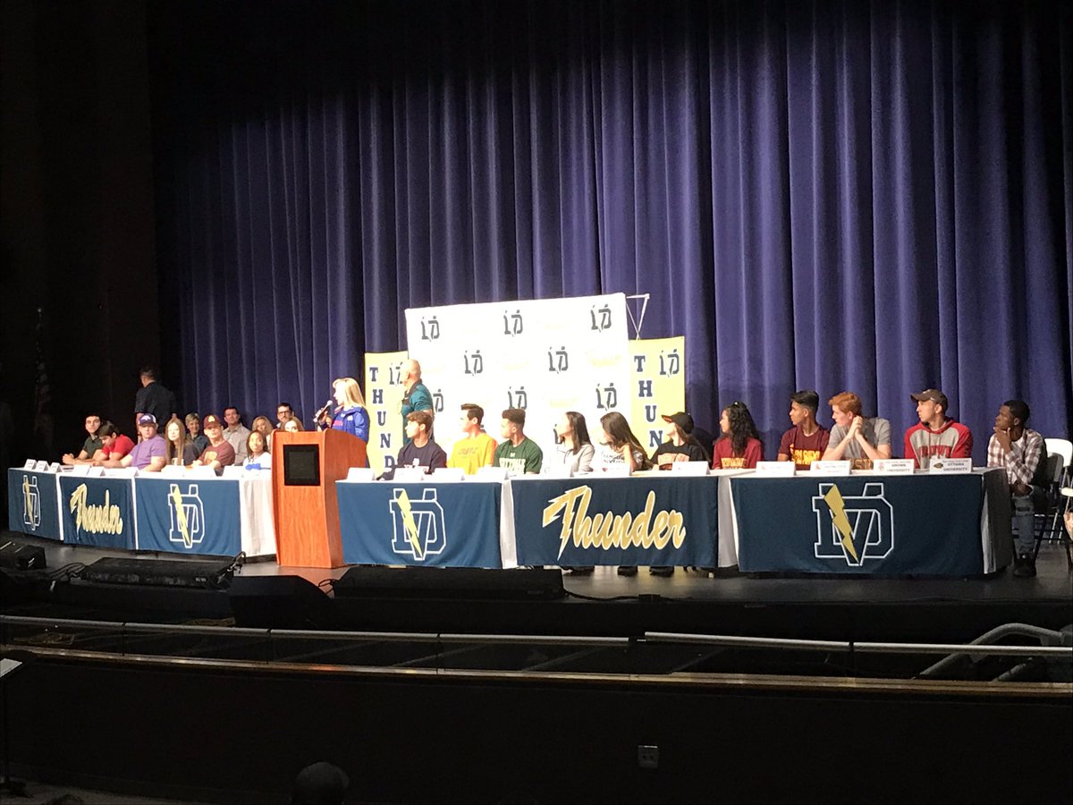 Signing Day at DV! Amazing athletes, amazing futures! Go Thunder!⚡️
