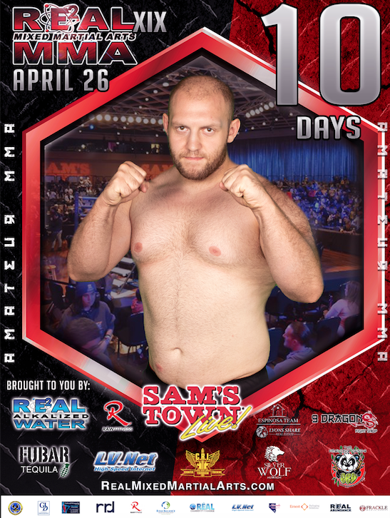 RealMMALV's tweet photo. Only 10 days before the fight. April 26, 2018. It Goes Down Sam's Town Hotel &amp; Gambling Hall First Bout at 7:00 pm. TICKETS starting at $25.

To purchase tickets visit https://t.co/FfoiDwIPxj

#vegasevents #sports #RealMMA #Nevada 
#mixedmartialarts https://t.co/I0orDECMpf
