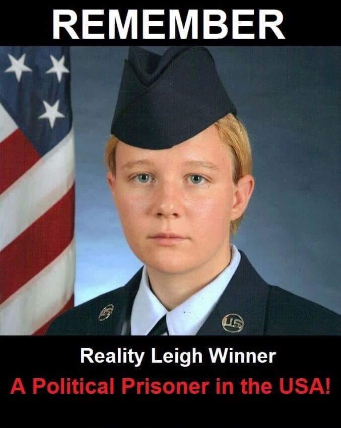 EpicWomenVets's tweet photo. Justice for #RealityWinner https://t.co/hewDmajf7j