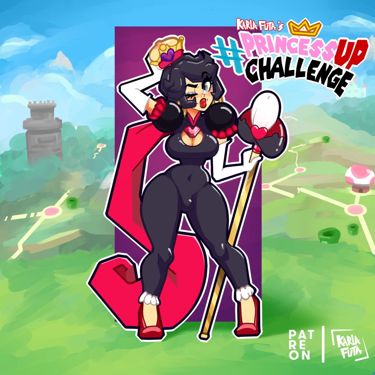 K_INK_INK's tweet photo. My very own entry to the #princessUPchallenge , Karla the ruler of the Futana kingdom and her dear Futalings are here! 
-
I challenge you to Join in the princess lineup! [rules on my profile]
-
#princessup #dressup #artchallenge #pinup #princess #marioprincess #crownyouroc https://t.co/ajkx0H1hKM