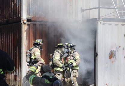 Iaff680's tweet photo. 3 members of local 680 at Live fire rescue operations at fdic #fdic2019 #hfd680 https://t.co/R8IEeOqQ3V