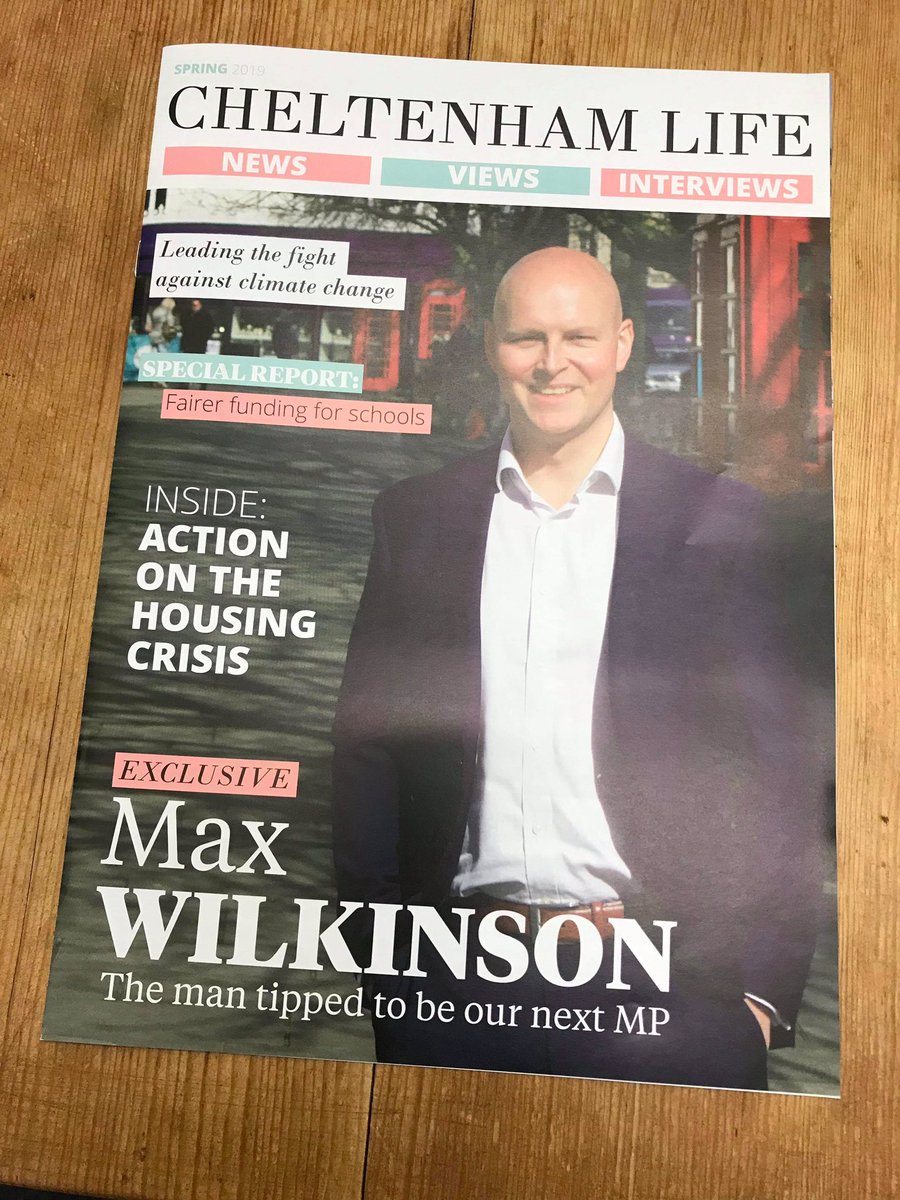 mpmwilko's tweet photo. Look out for the latest issue of #Cheltenham Life dropping through your letterbox over the next few days. It includes articles on housing, the environment, school funding and a Q&amp;A with me. Perfect light reading for the Easter weekend. https://t.co/6N4RaentQf