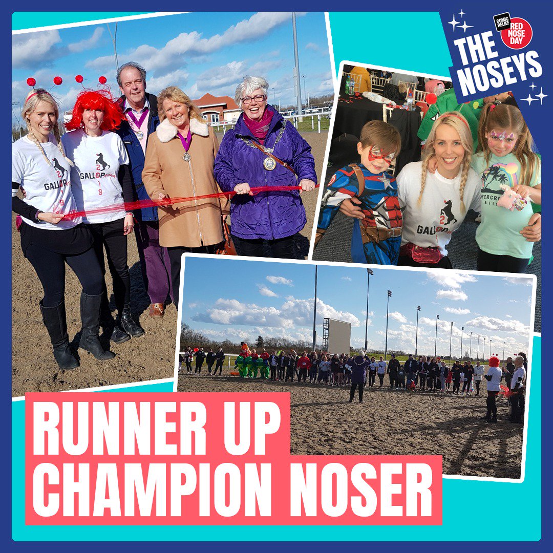 comicrelief's tweet photo. Runners up for the Champion Noser include... 

🏆 The @MHGallopathon and all of those who galloped for a good cause 🏇
🏆 The wonderful Mrs Pierce who was nominated by her students at Ysgol Y Creuddyn for her tireless efforts to organise fundraisers at the school 🥰

#TheNoseys https://t.co/xWaqsC4AQH