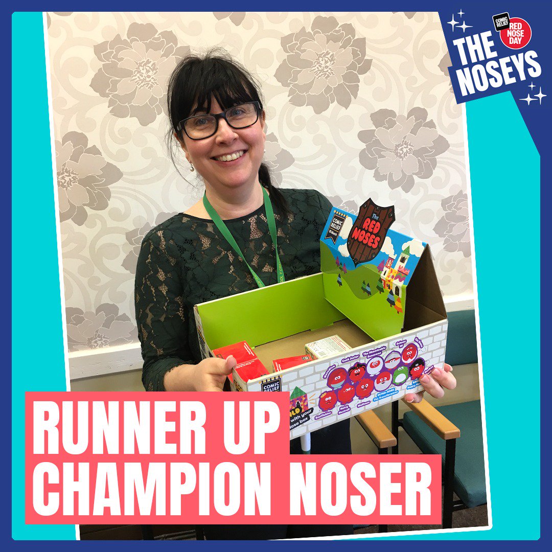 comicrelief's tweet photo. Runners up for the Champion Noser include... 

🏆 The @MHGallopathon and all of those who galloped for a good cause 🏇
🏆 The wonderful Mrs Pierce who was nominated by her students at Ysgol Y Creuddyn for her tireless efforts to organise fundraisers at the school 🥰

#TheNoseys https://t.co/xWaqsC4AQH