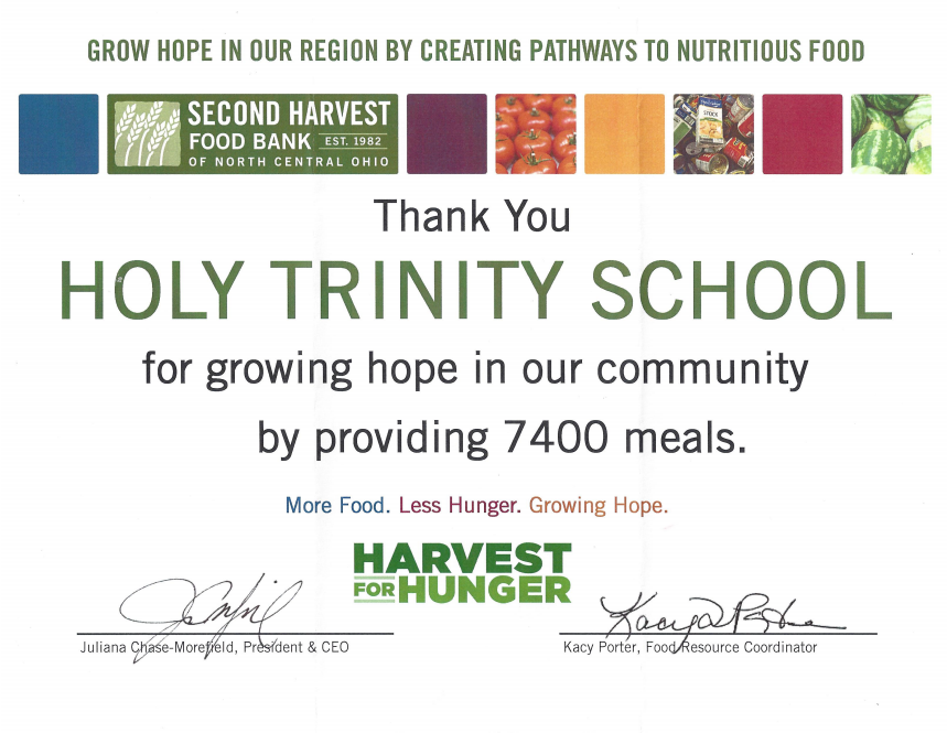 HTS_Eagles's tweet photo. Thanks to the generosity of our HTS community, our school was able to provide 7,400 meals for those served by the Second Harvest Food Bank of North Central Ohio. @SecondHarvestOH https://t.co/2flKS2qPUx
