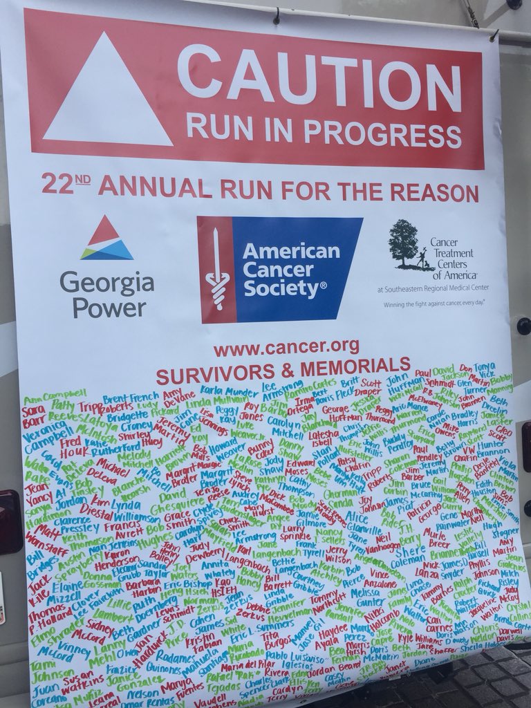 GeorgiaPower's tweet photo. 22nd annual running for cancer survivors! Our employees raised more than $2M in 22 years for @AmericanCancer! #RunForTheReason https://t.co/UdiSaxyhYL