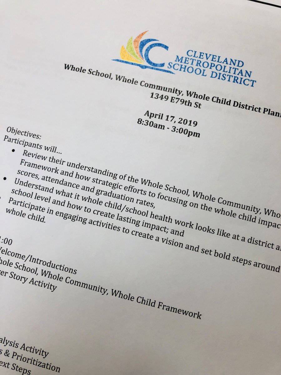 hetorok's tweet photo. Great energy with a super team @CLEMetroSchools here to create vision and set bold steps around Whole child. Thank you! https://t.co/mtU4kR7Tzs
