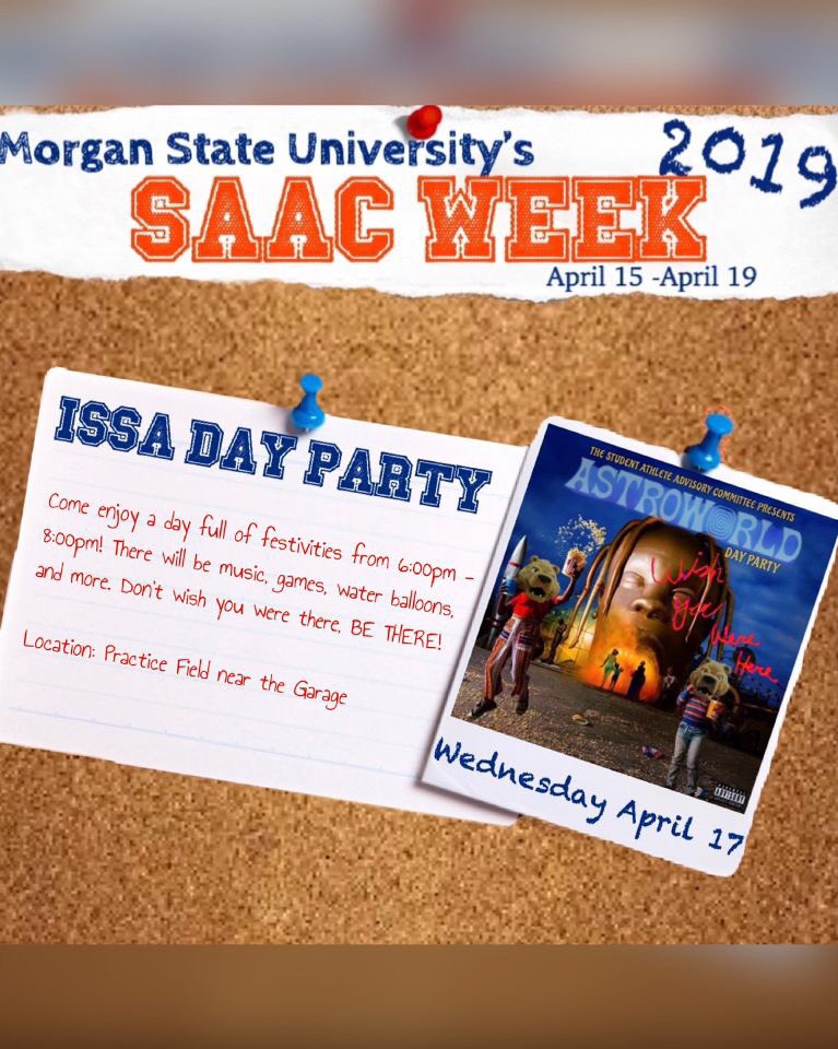 MorganstateSaac's tweet photo. BACK TO BACK EVENTS AND IT JUST GOT BETTER!! TONIGHT!!! https://t.co/P7S73GJWNv