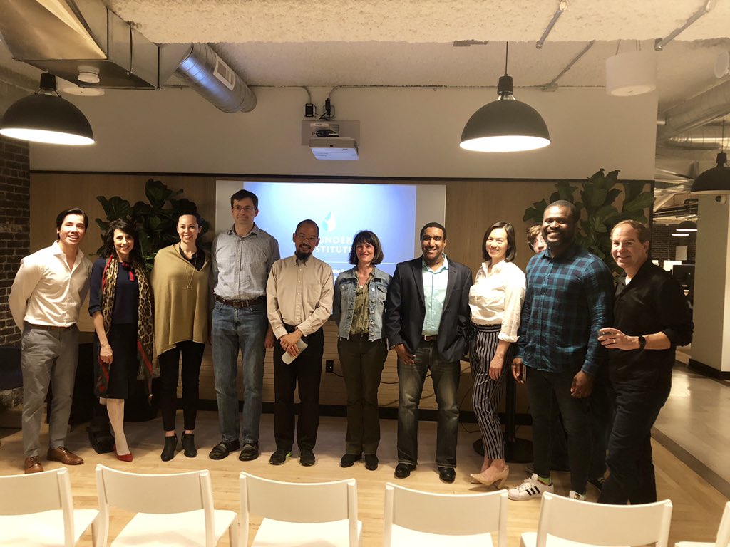 SuzMargo's tweet photo. Fantastic night @founding #Seattle Demo Day. Congrats to the graduating class, loved mentoring them - Samuel & Caroline of #RackTribe, Victor of #Trokero, Philip of #MindFare, Greg & Arthur of #OpenConsole Thx to Robert @PitchBook for organizing & @E_Scallon @WeWork for hosting. https://t.co/AFIoBTmPSE