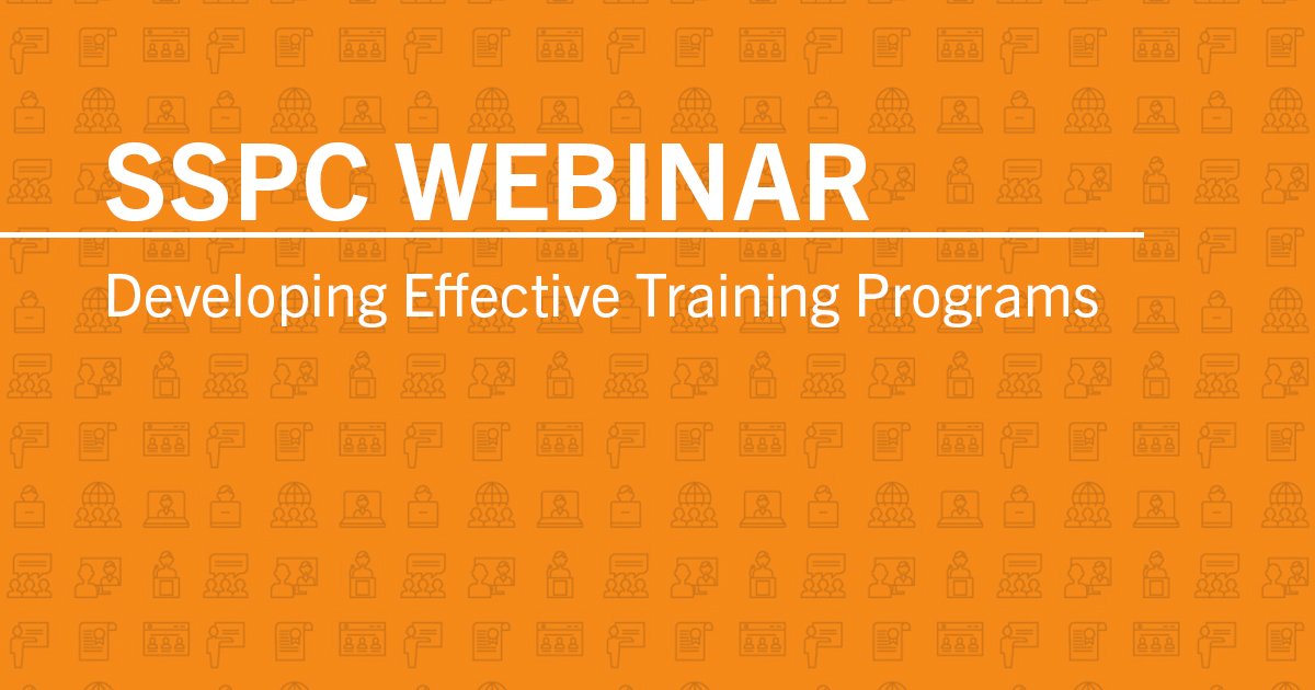 thesspc's tweet photo. New webinar alert! 🚨 Sign up now for "Developing Effective Training Programs" with Dave Fuller, BASF Construction Systems, on Apr 25 at 2 pm. Join us and learn more about creating programs that will actively engage learners and increase retention https://t.co/qDVeNW8C5M https://t.co/plNveiDW2Y